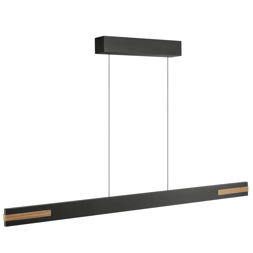 Lampe suspendue élégante Streamline noir avec bois Brilliant 4004353463631