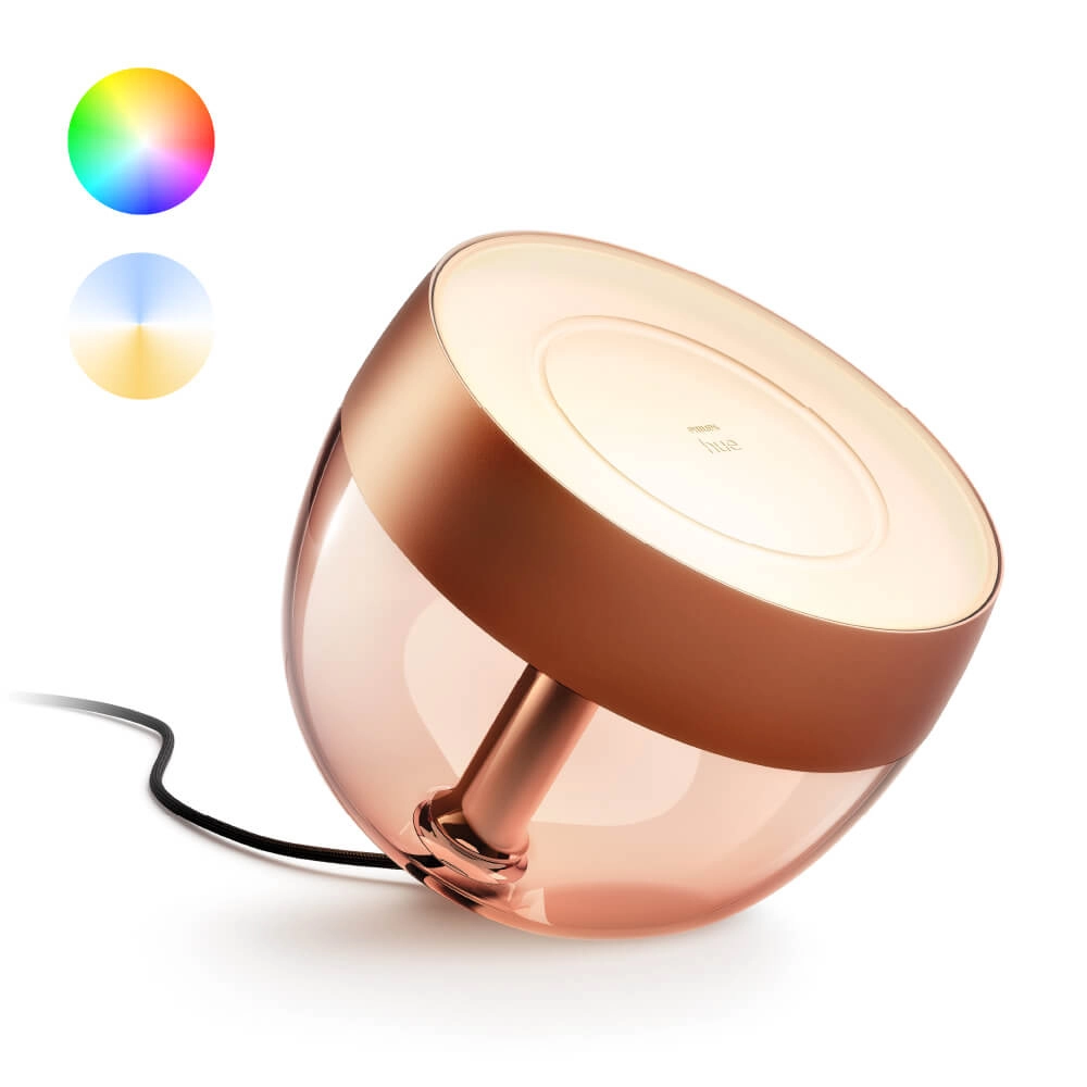 Lumière vers le haut Hue Iris - White and color Cuivre rouge