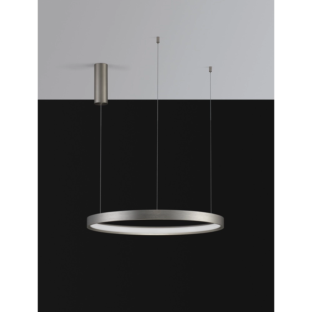 Suspension ronde Perrine gris argenté Ø 60cm Lyora 5212017438430