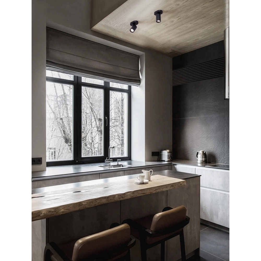 Spot de plafond Esto Simple, Noir Lyora 5212017453419