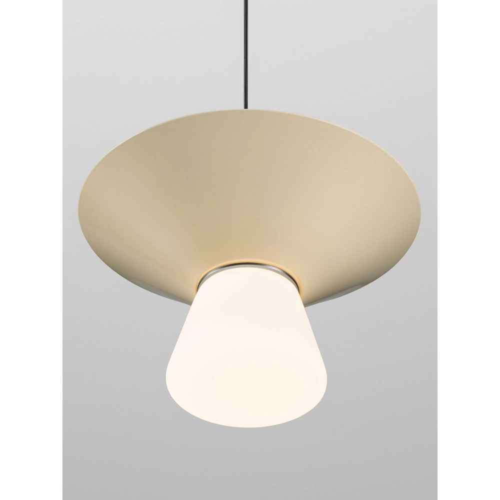 Lampe pendante de conception Baris blanc avec gris Ø 22cm Lyora 5212017495273