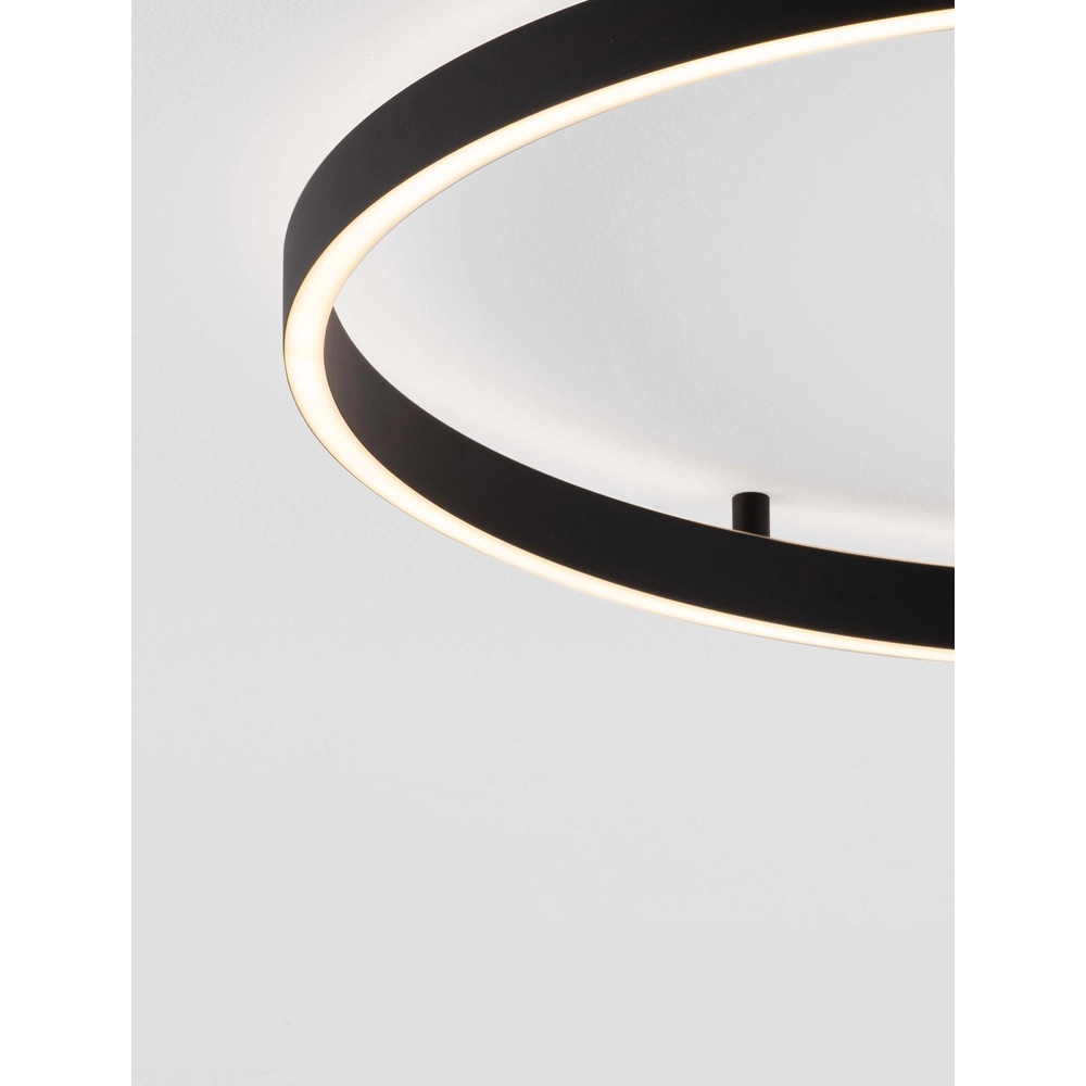Plafonnier Hedra rond Ø 60cm noir Lyora 5212017448880
