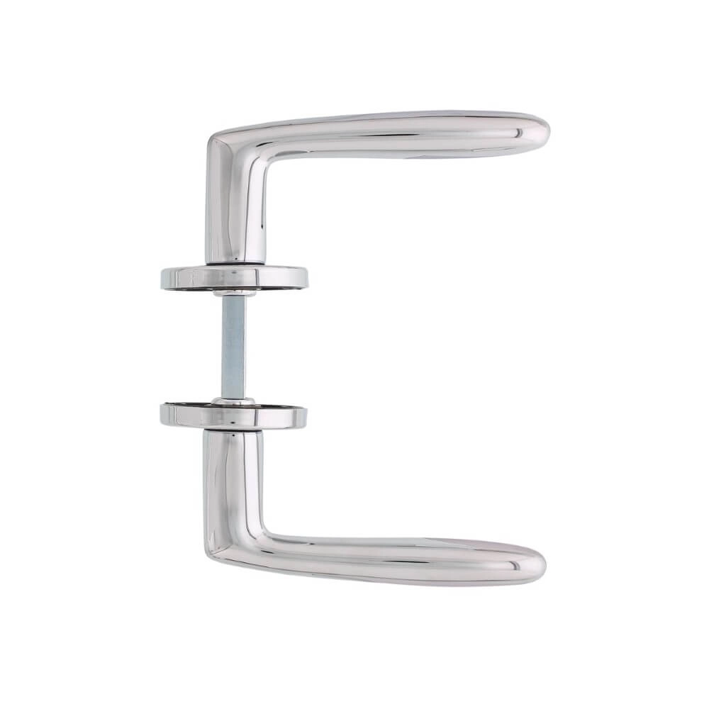 Poignée de porte classique Phobos chrome sur rosace Intersteel 8714186089255