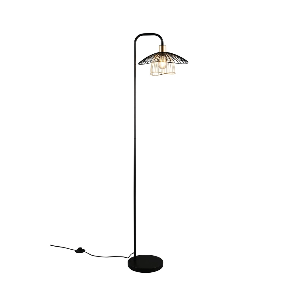 Lampe de pied Lauris Noir Trio 4017807678109
