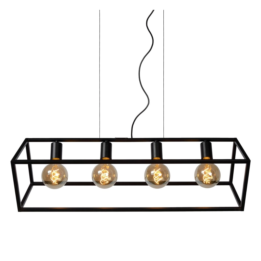 Lampe pendante moderne Fabian Noir à 4 lumières Lucide 5411212010803