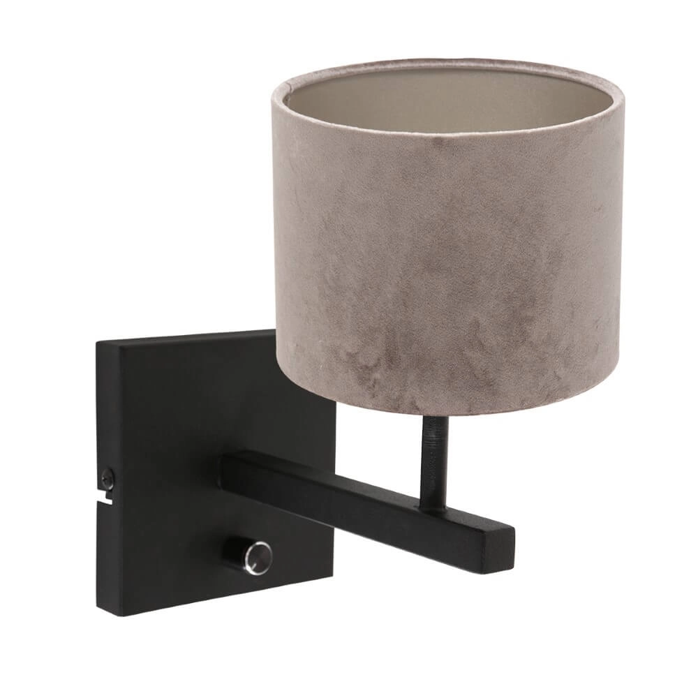 Lampe de table en velours Stanger