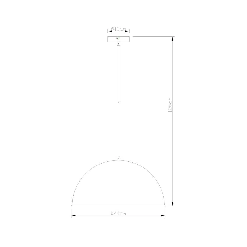 Suspension noire Lenn avec or intérieur Ø 41cm Globo 9007371351145