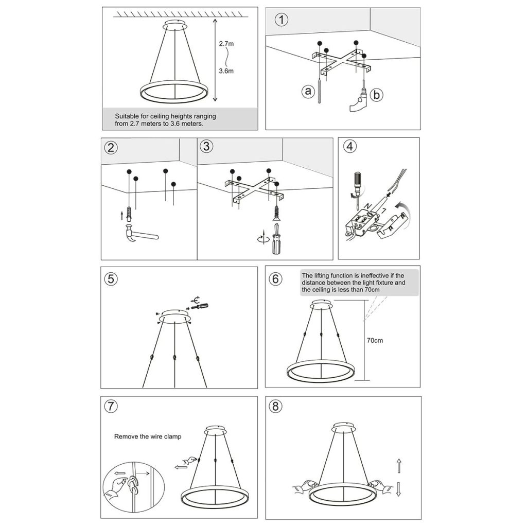 Lampe suspendue Ringlede Blanc Steinhauer 8712746184976
