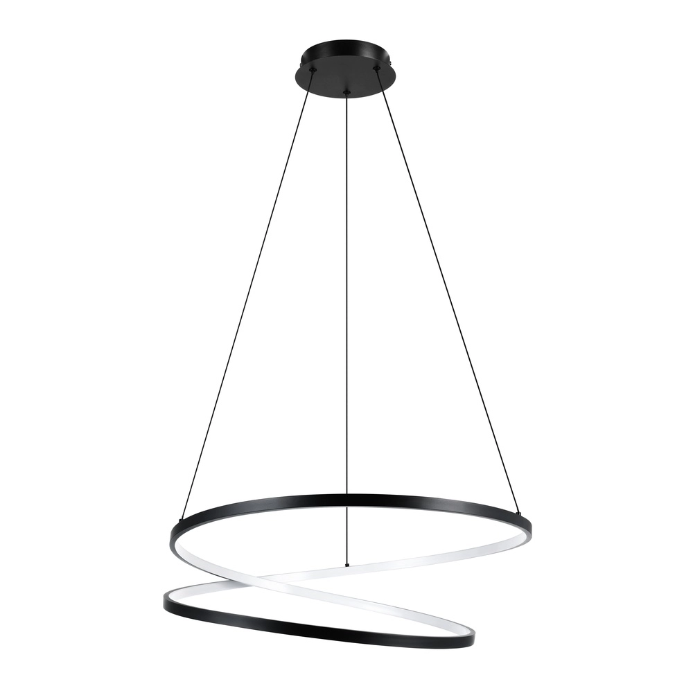 Ø Lumière suspendue LED de 70 cm Ruotale Noir