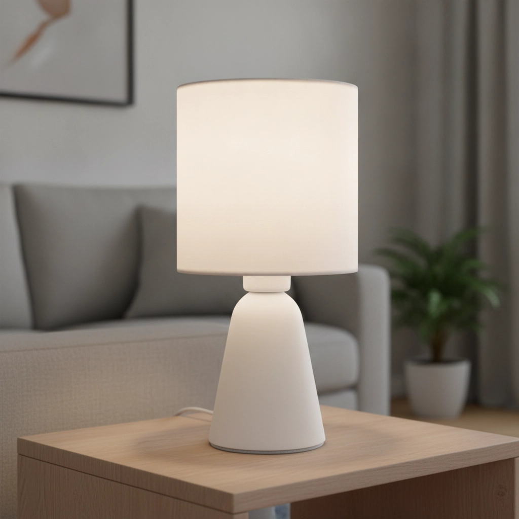 Lampe de table Zero Gris avec capot noir