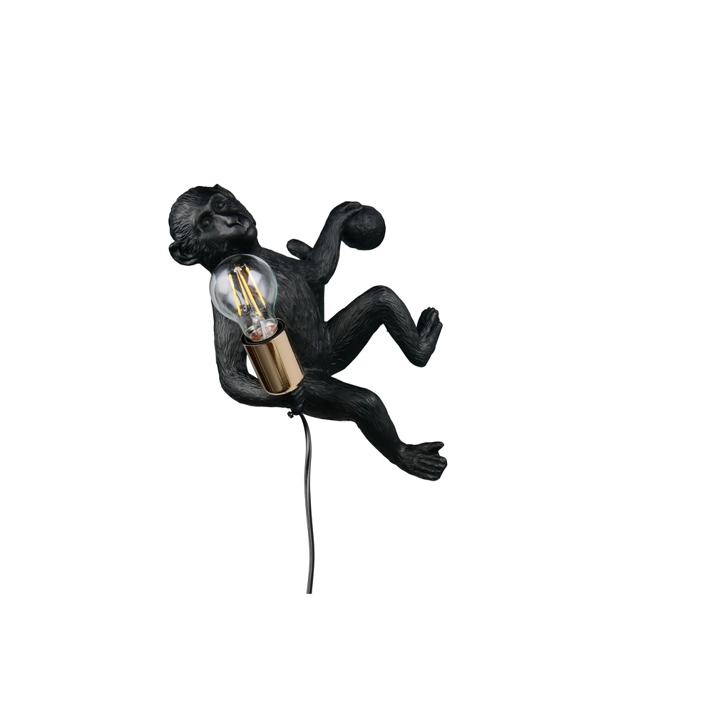 Applique murale Louy Singe Noir Trio 4017807667943