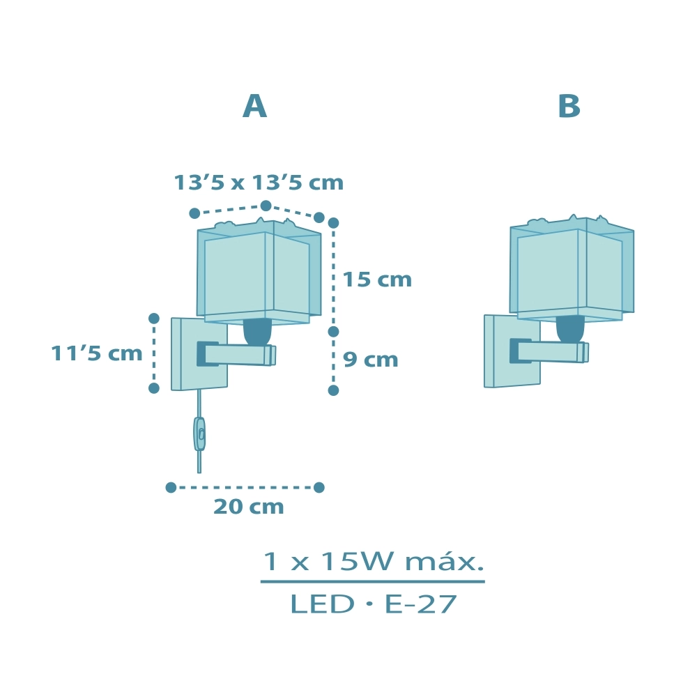 Applique murale Baby Dinos bleu Dalber 8420406634593