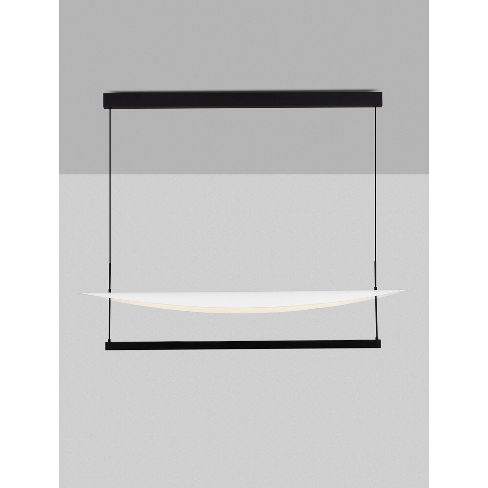 Suspension design Diona ovale noir avec blanc