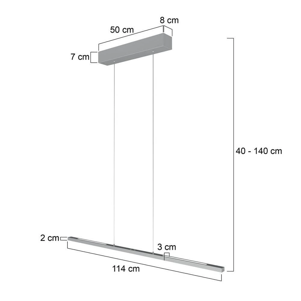 Suspension design Bande 114cm gris Steinhauer 8712746175806