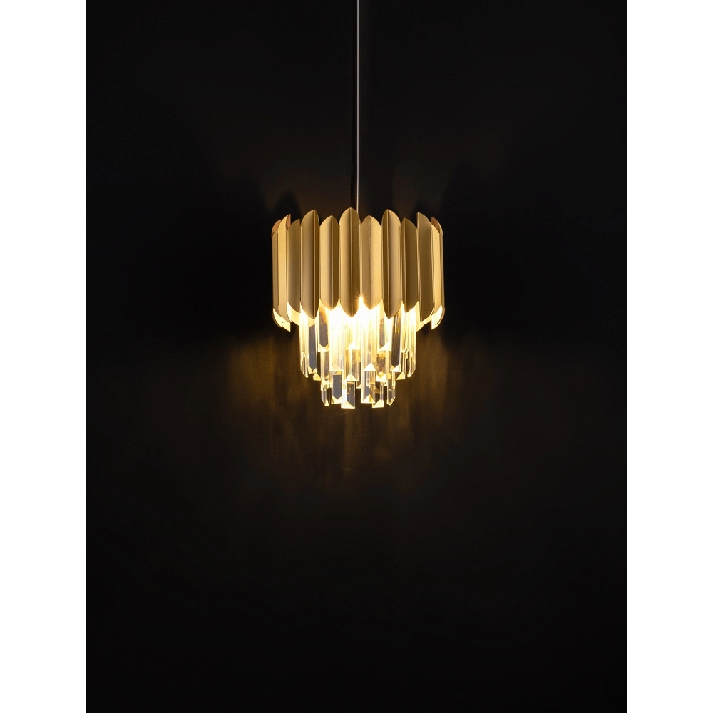 Suspension Magnolia or et cristal Ø 25cm Lyora 5212017434920