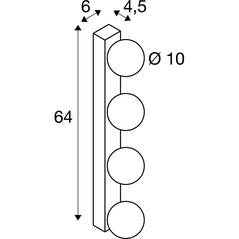 Applique murale Sun Mirror 3 lumières noir SLV 4024163318310