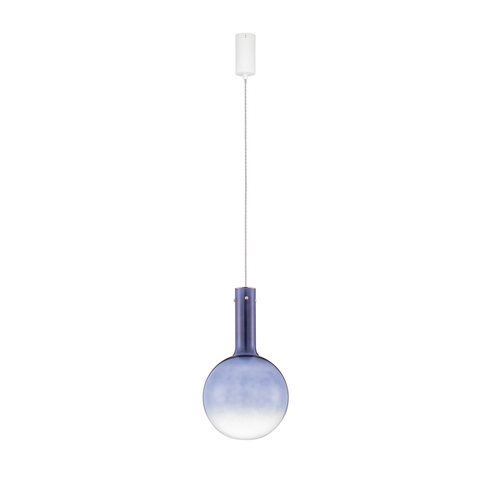 Suspension Nostos verre bleu Lyora 5212017461131
