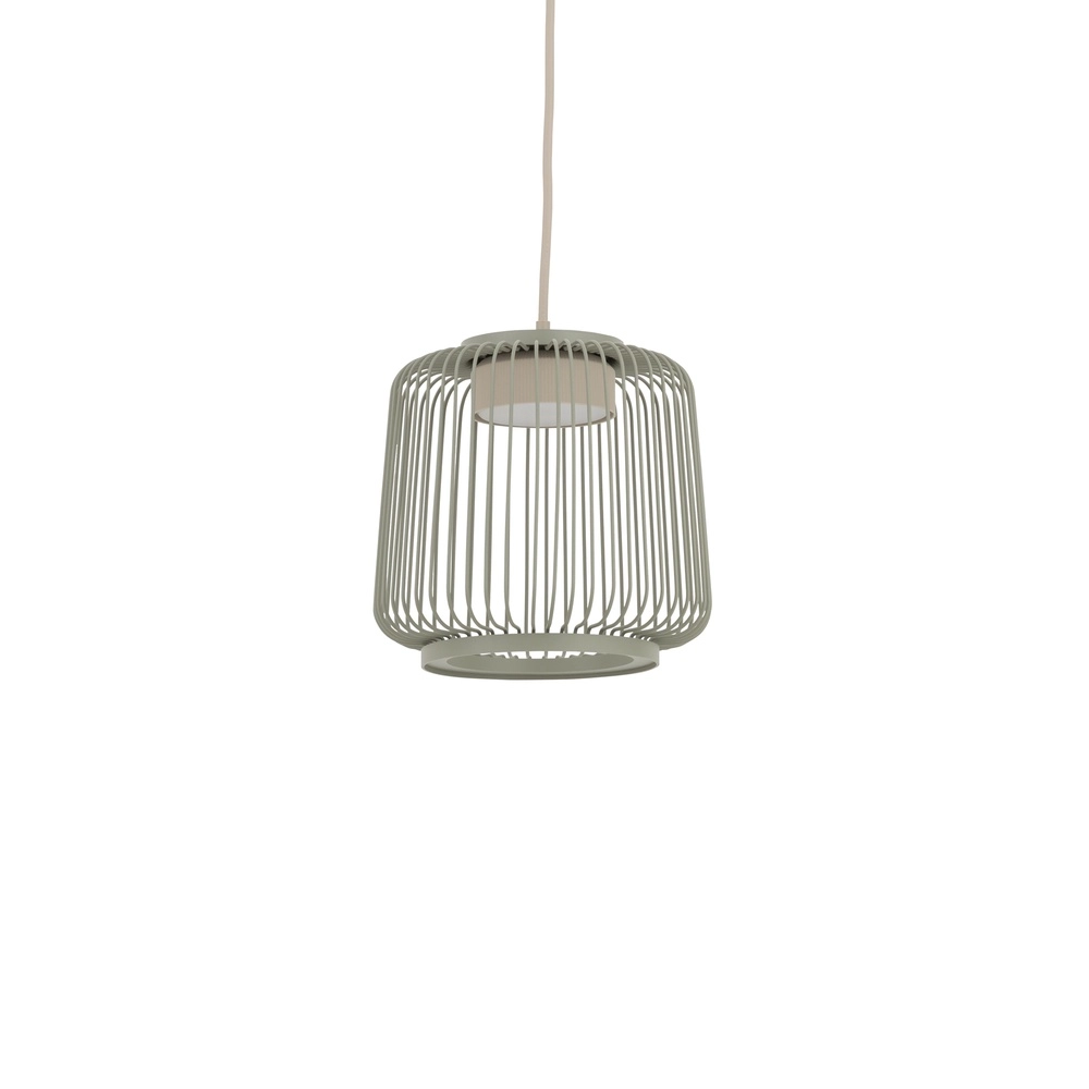 Lampe cage Kenai vert sauge Ø 18cm