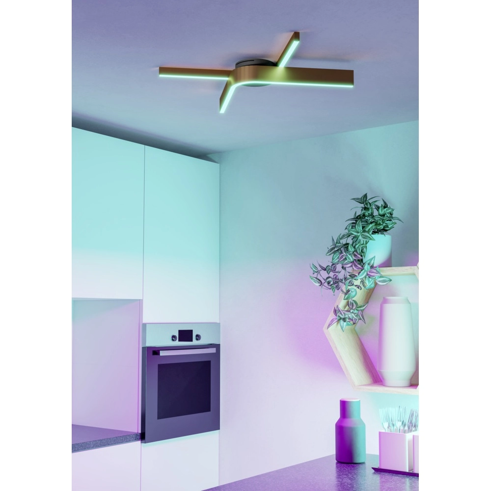 Plafonnier design Folcino-Z Bronze cuivré Eglo 9008606360277