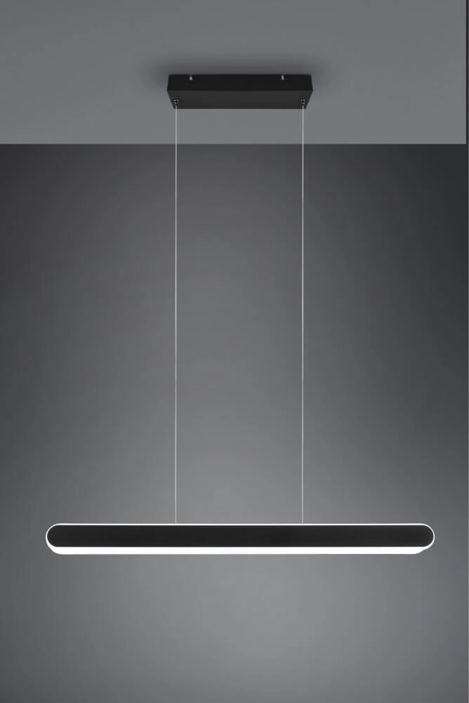 Lampe suspendue Helios 130cm noir Trio 4017807577839