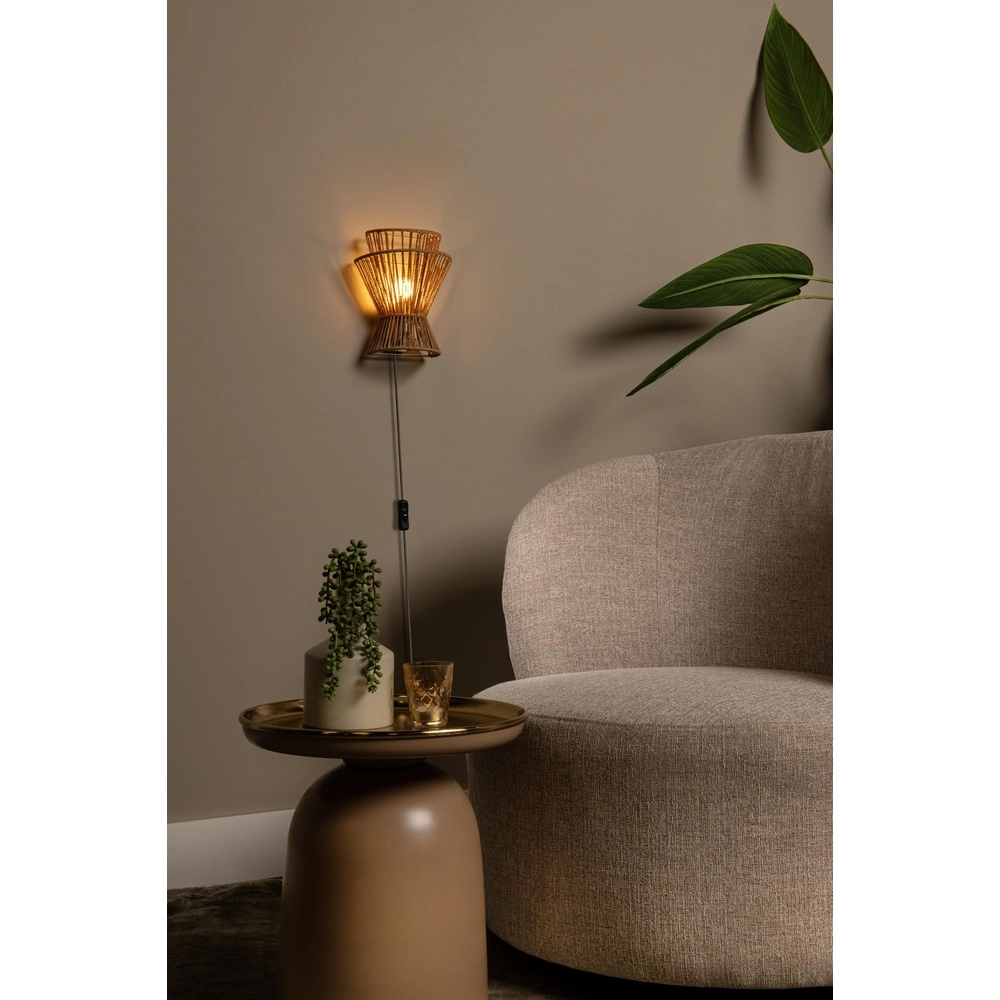 Lampe murale Tasman Rotin Lucide 5411212105981