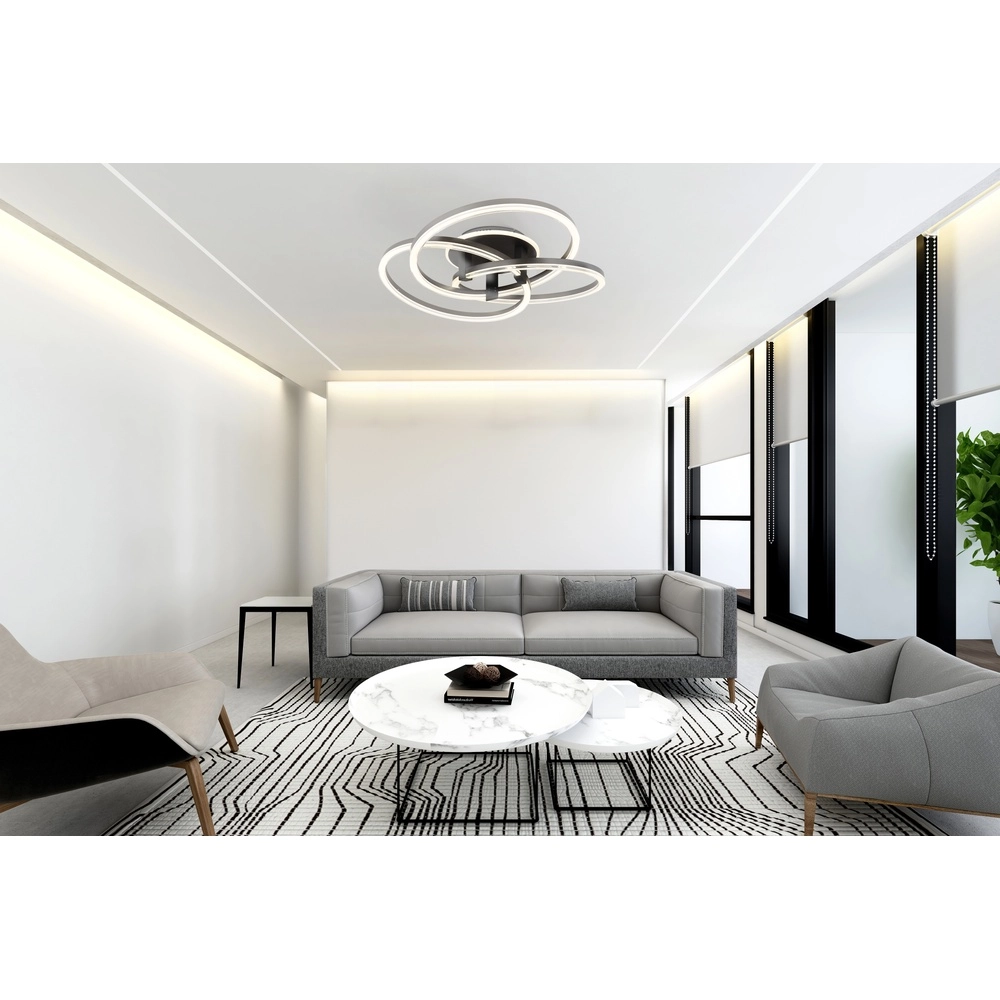 Lampe de plafond à design Tris anthracite Globo 9007371510405