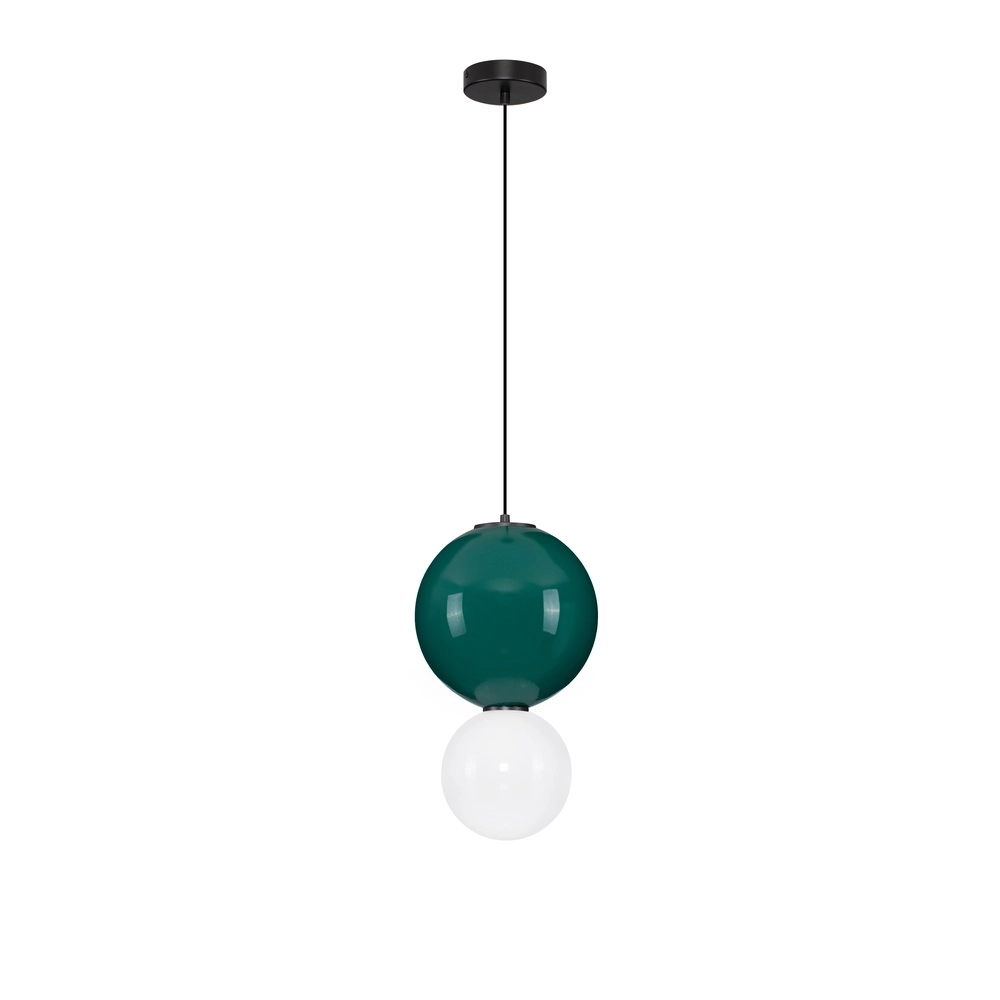 Suspension Noesis Ø 25cm vert avec blanc Suspension Noesis Ø 25cm vert avec blanc