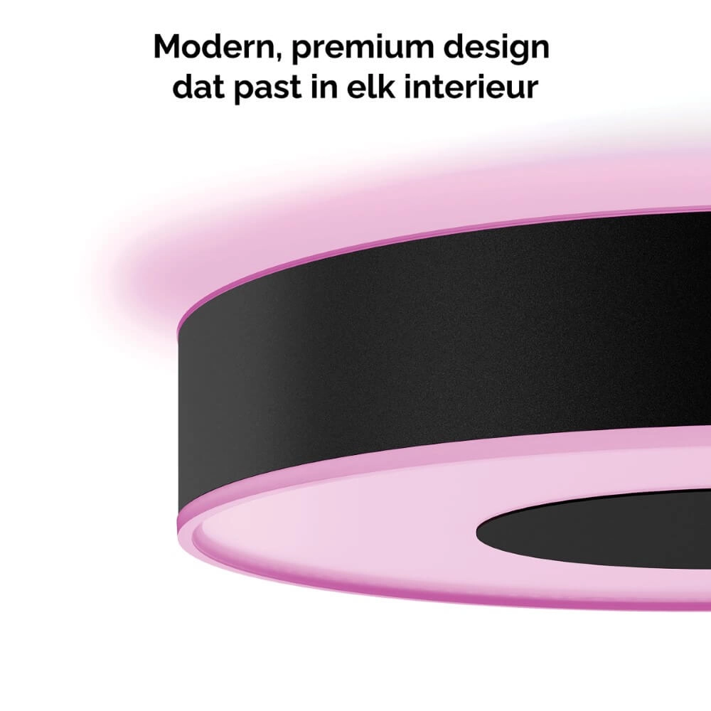 Plafonnier Hue Infuse M - White and color Ø 38,1 cm noir Philips 8718696176504