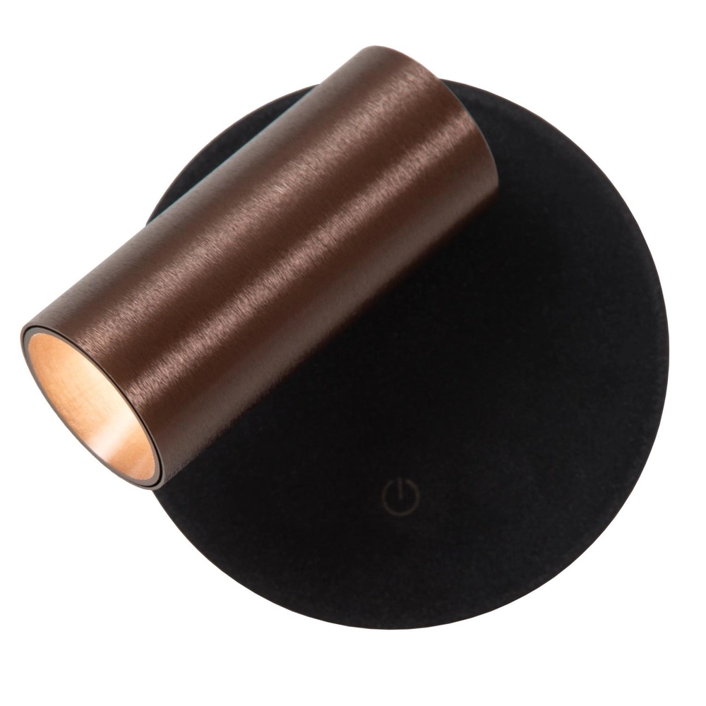 Lampe murale rechargeable Toni Marron café magnétique Lucide 5411212290557