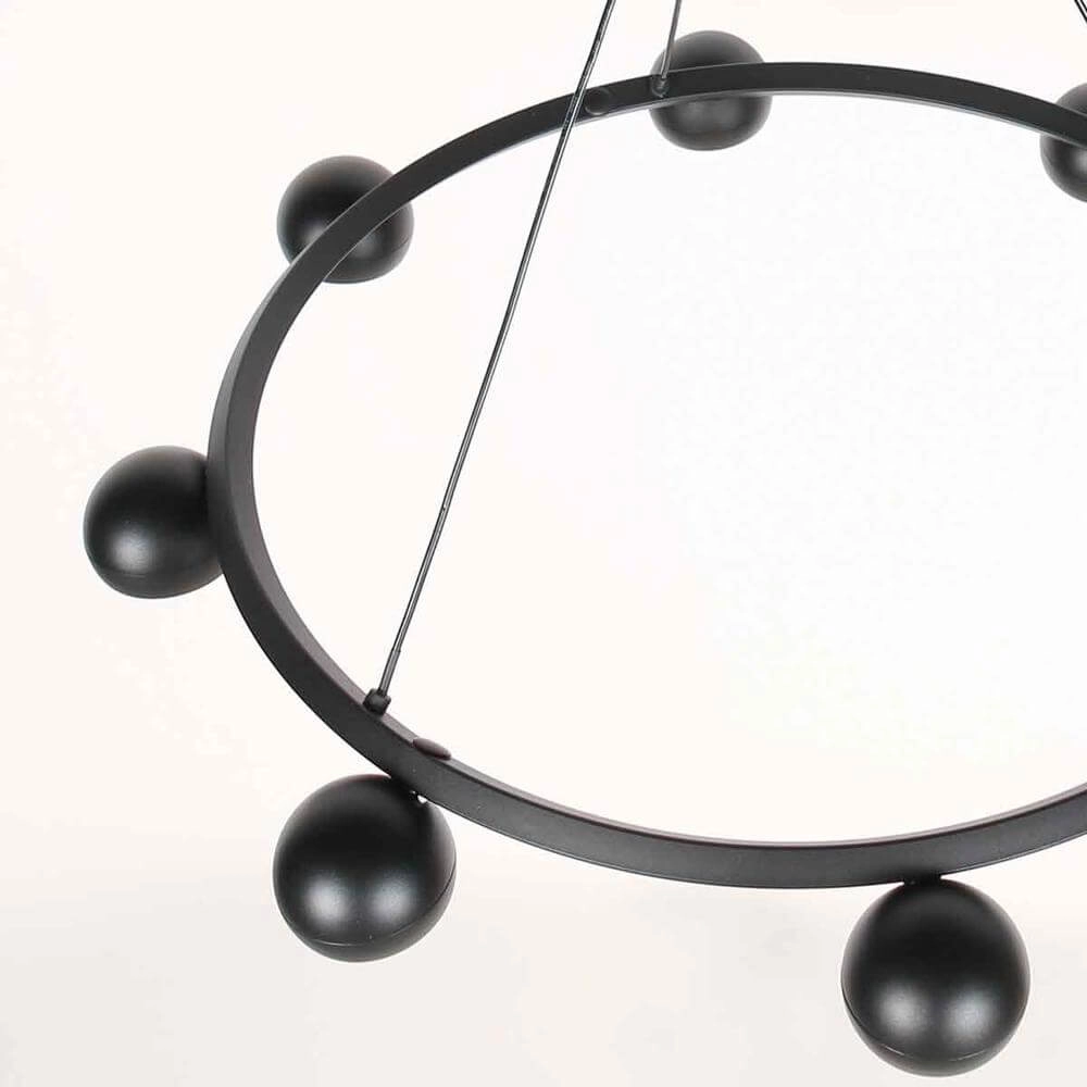 Suspension 8 lumières Marcadore Rond Noir Steinhauer 8712746176636