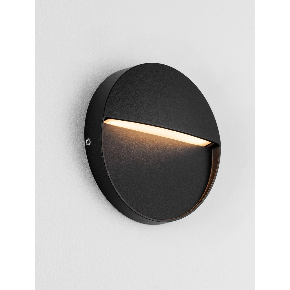 Applique murale ronde Toby Design noir
