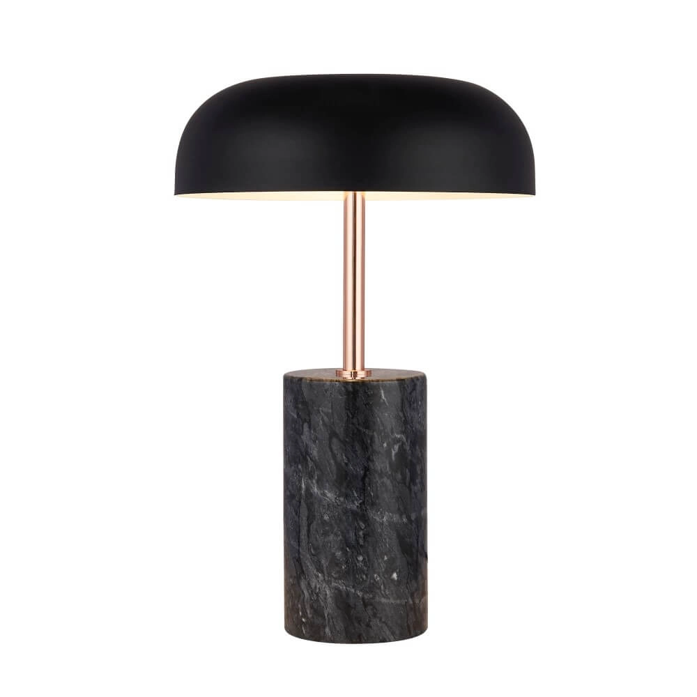 Lampe de table Tablu marbre avec nuance noire Lampe de table Tablu marbre avec nuance noire