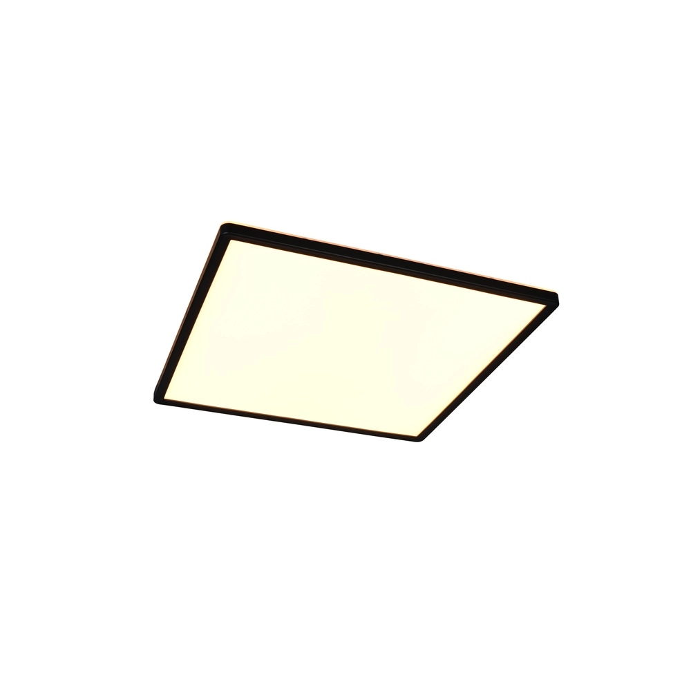 Lumière carrée au plafond Emra Noir 42cm