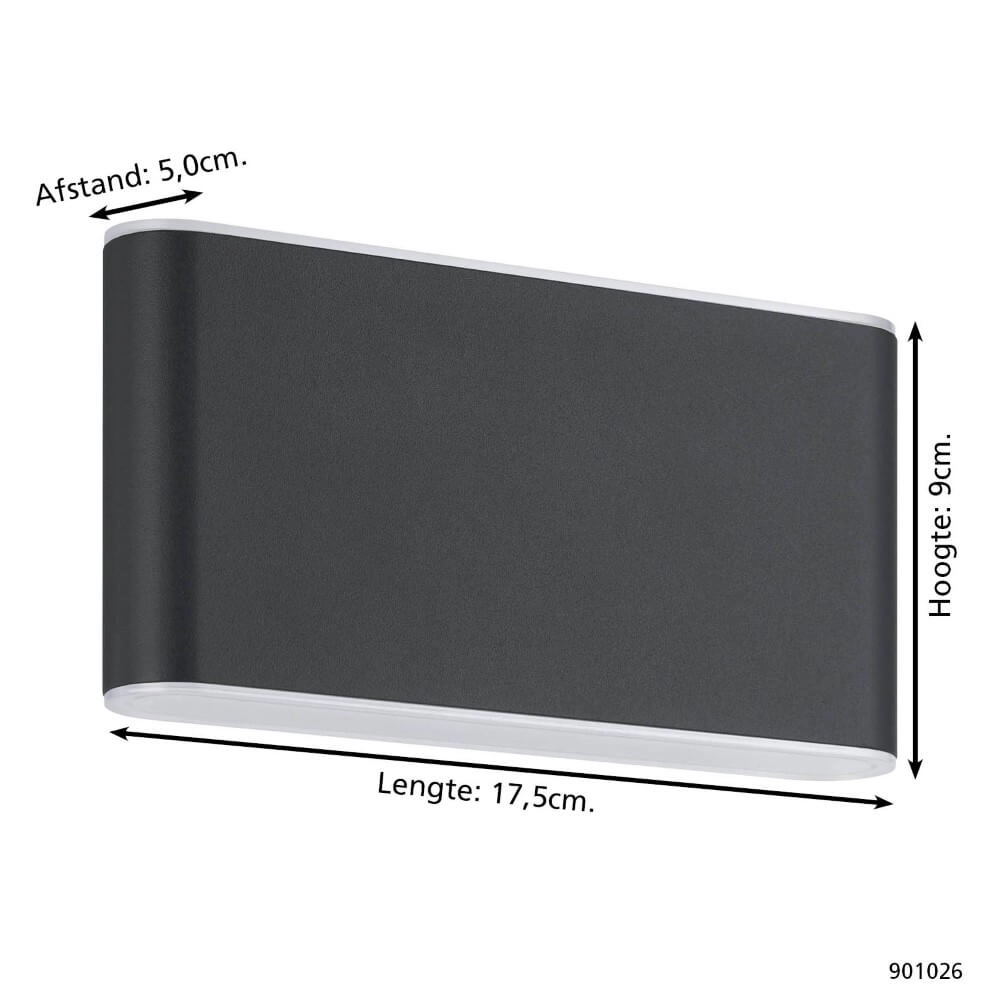 Applique noire Grutti 17,5 cm Eglo 9008606298129