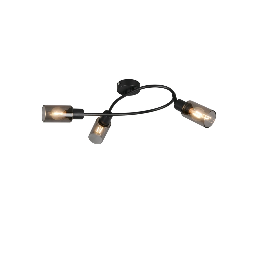 Lampe de plafond à design Mars Noir à 3 lumières Trio 4017807670493