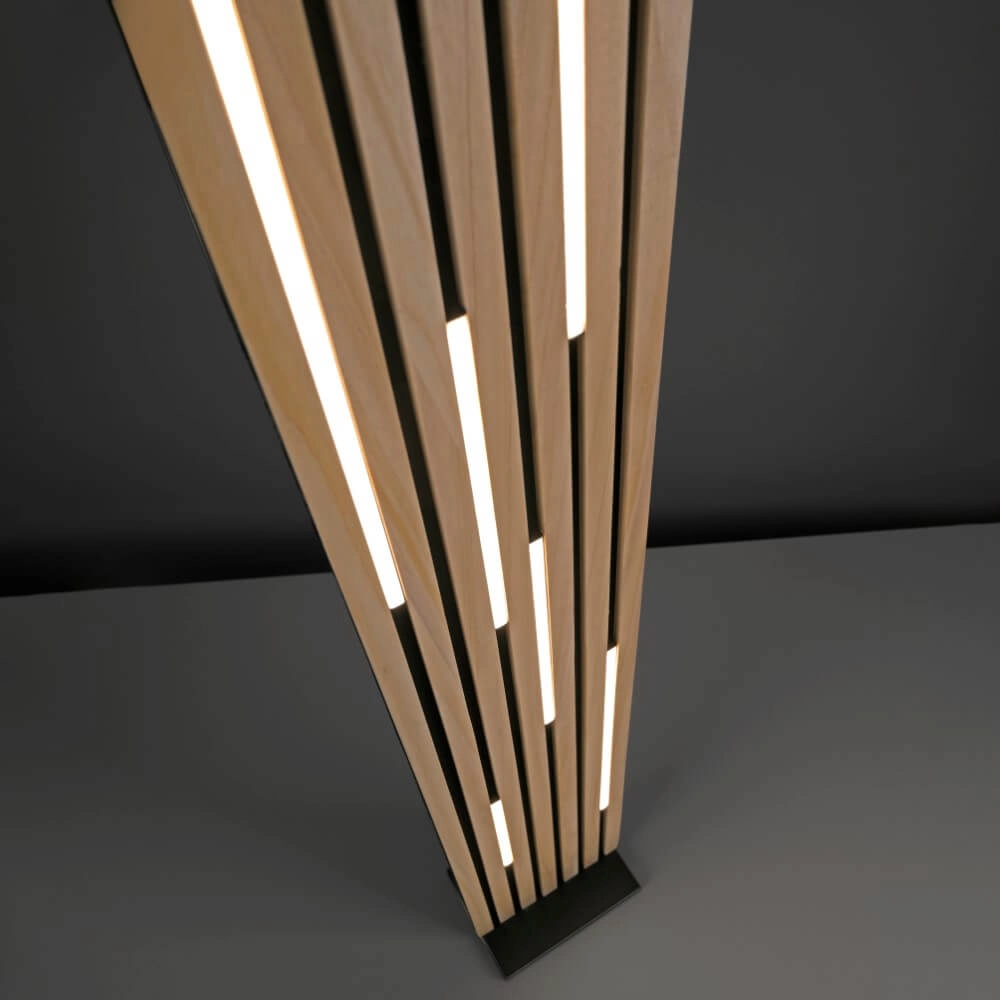 Lampadaire design Q-Akustik bois Paul Neuhaus 4012248385401