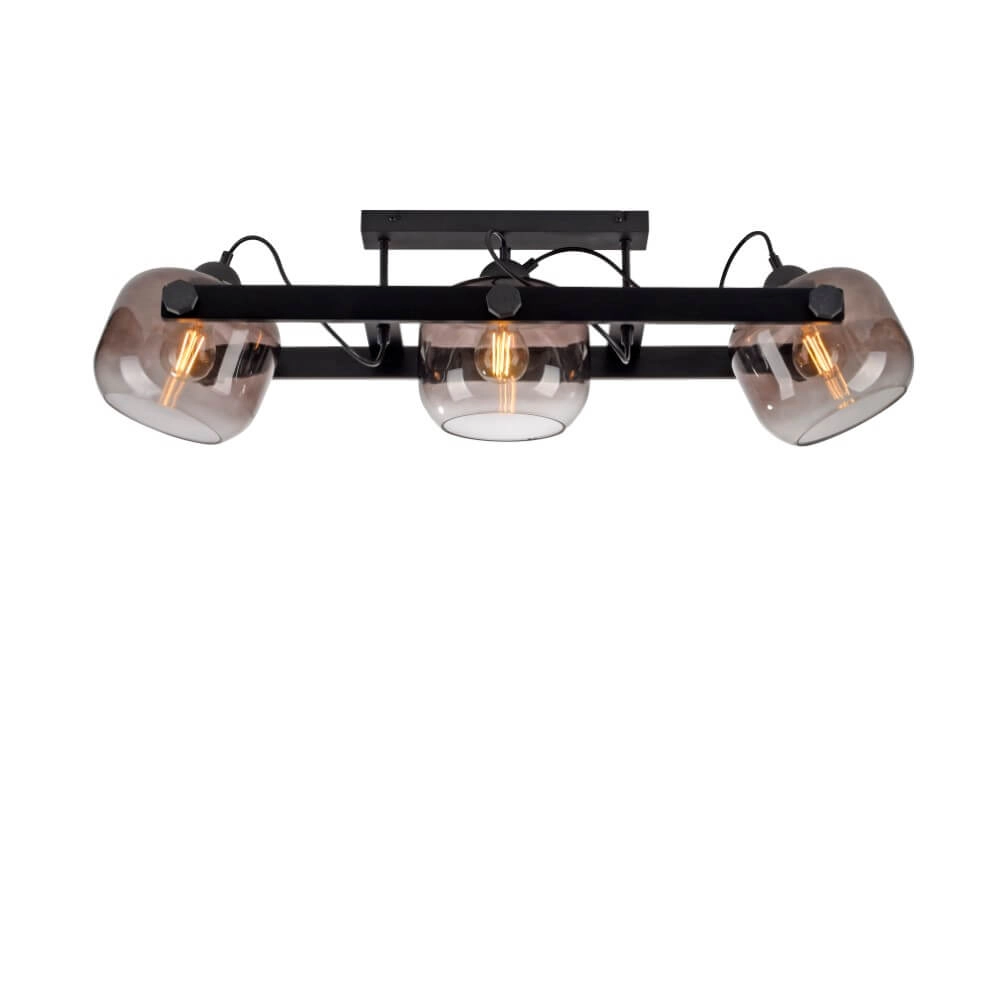 Plafonnier Cup 2.0 Verre fumé à 3 lumières Just Light 4043689004743