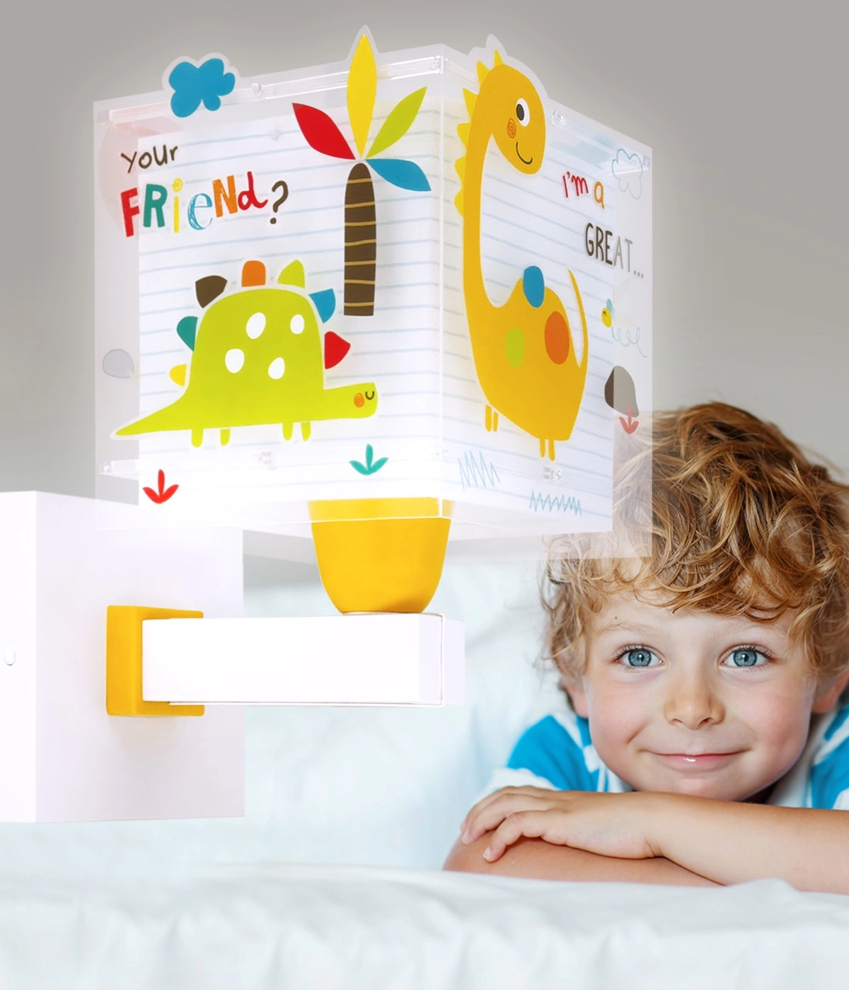 Applique murale Dinos jaune Dalber 8420406734590