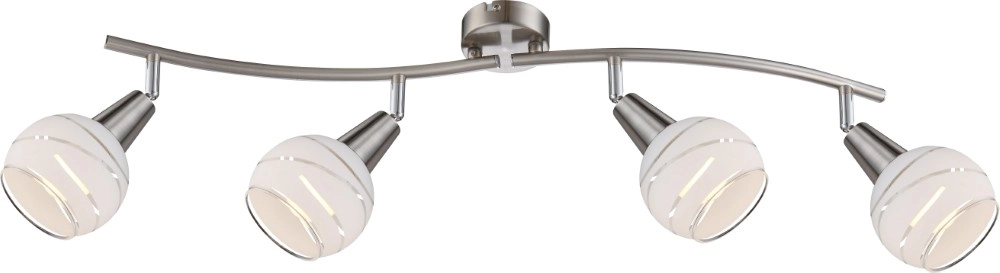 Lampe de plafond Elliott Nickel 4-léger