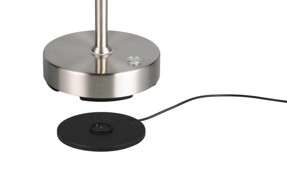 Lampe de bureau en acier inoxydable Moreno rechargeable Trio 4017807618006