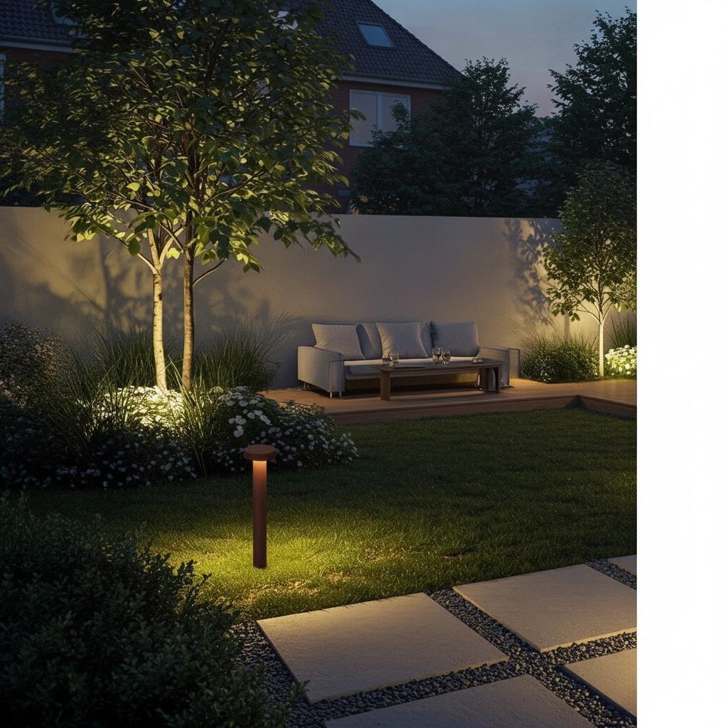 Lampe de jardin conçue Balic 50 cm brun rouille