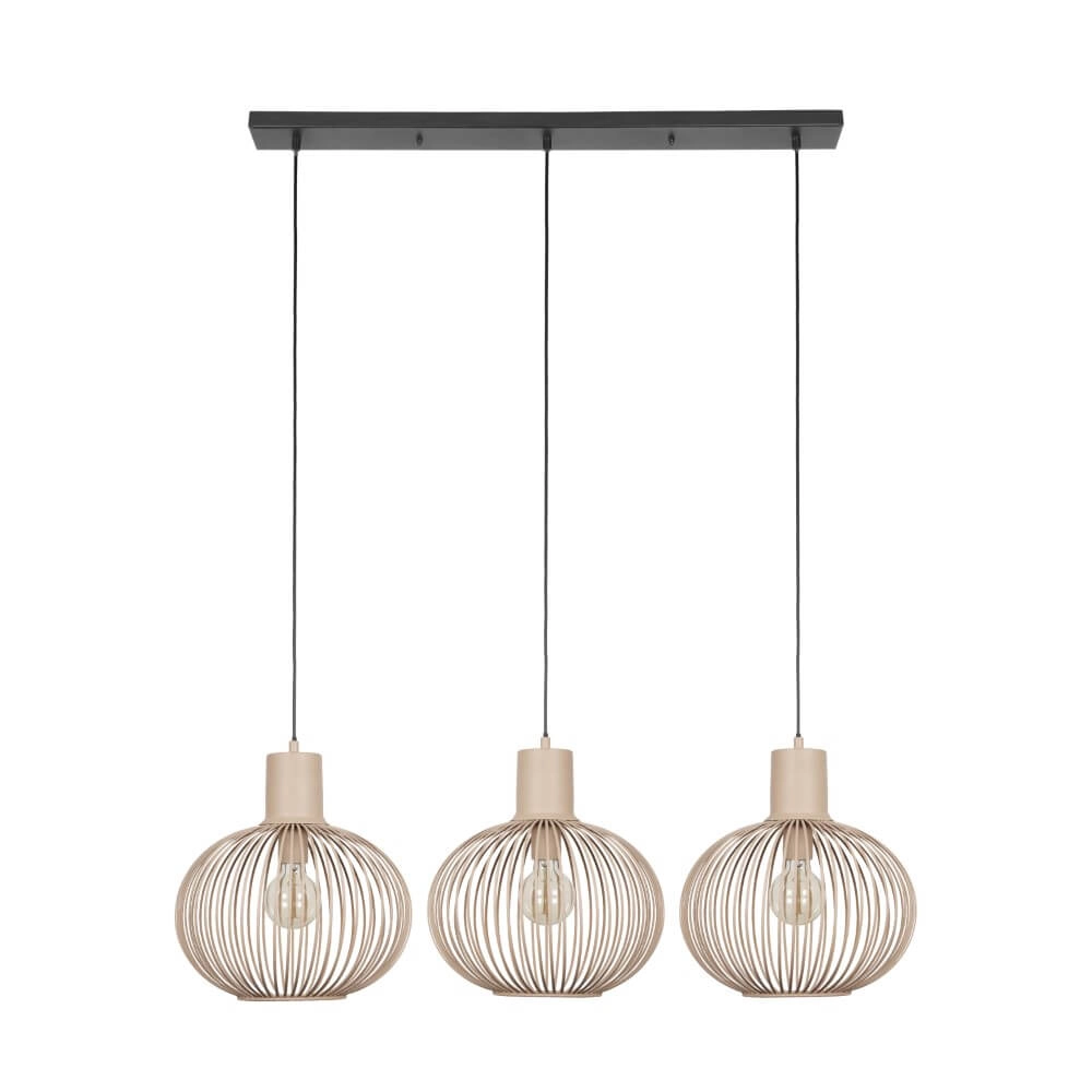 Lampe suspendue pour salle à manger Gila 3 lumières - sable Trio 4017807617580