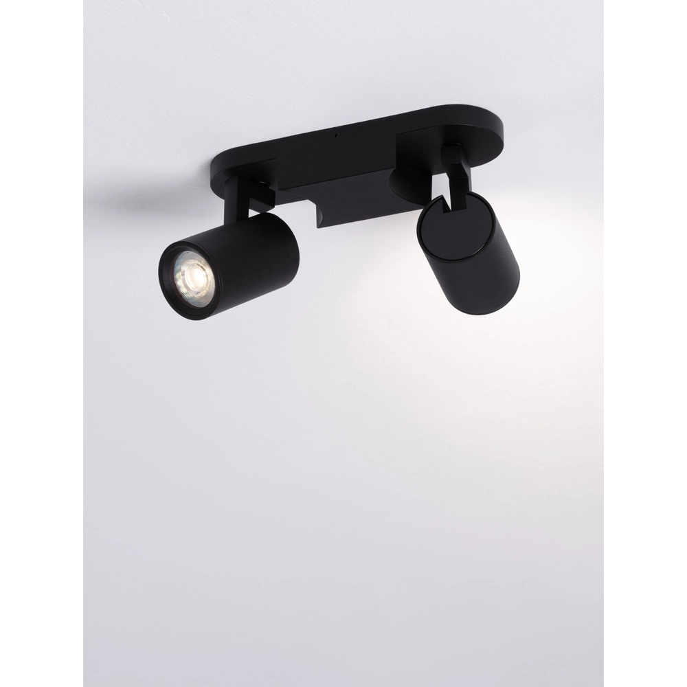 Spot de plafond Esto 2 lumières noir
