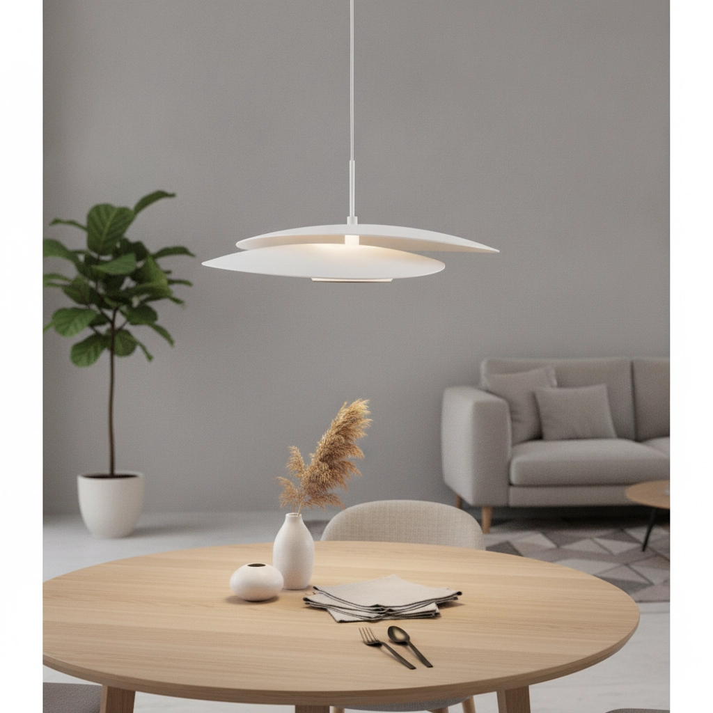 Suspension Olea design blanc Ø 35cm