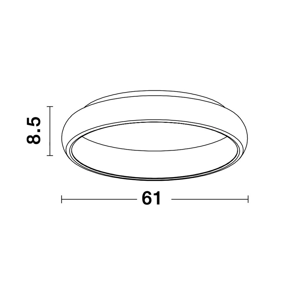 Plafonnier Albi noir Ø 61cm Lyora 5212017414861