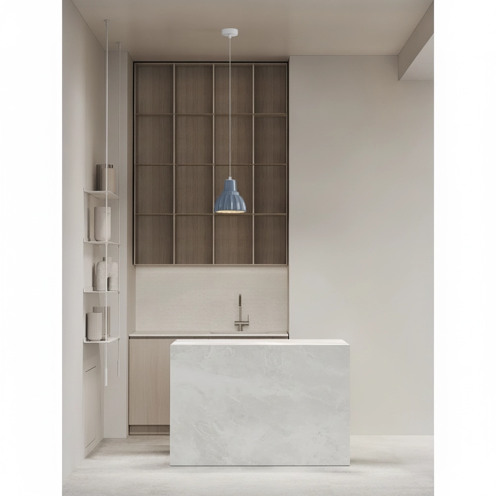Lampe suspendue Picco Blanc avec bleu
