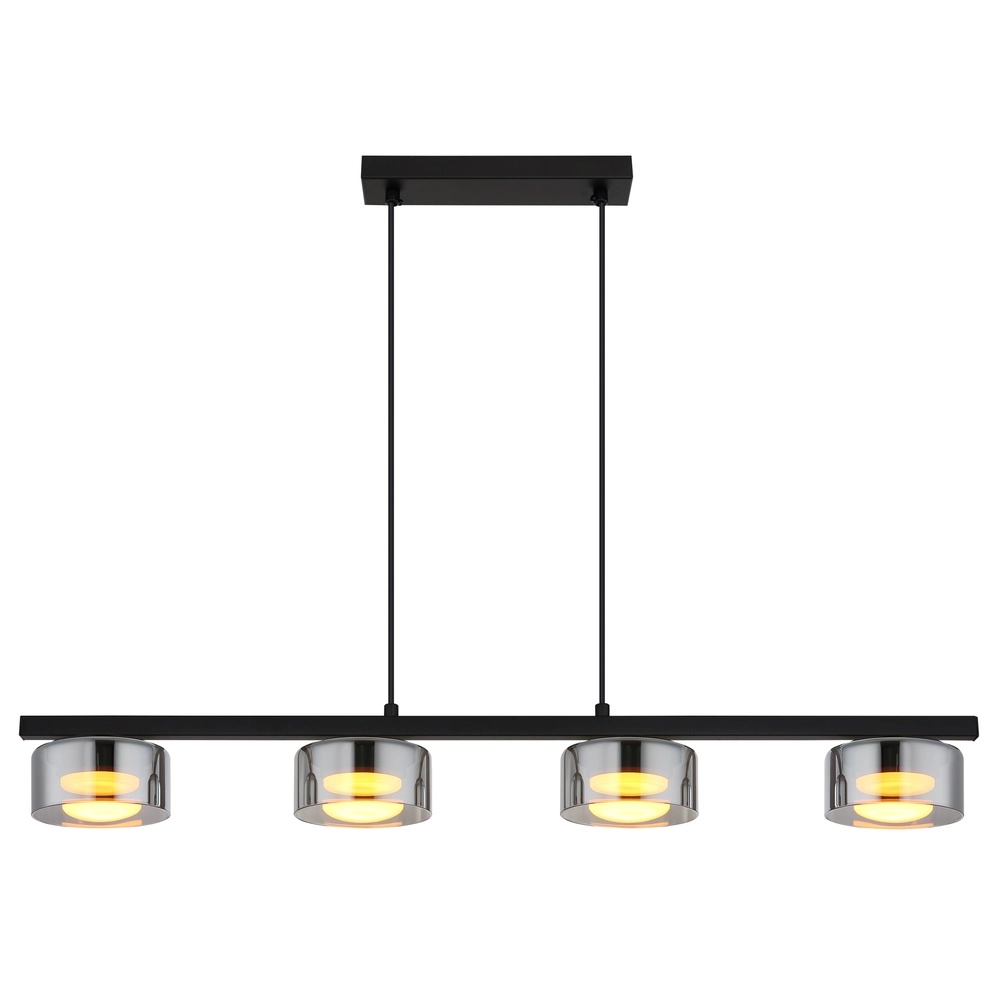 Lampe pendante de conception Higgins Noir à 4 lumières Globo 9007371525829