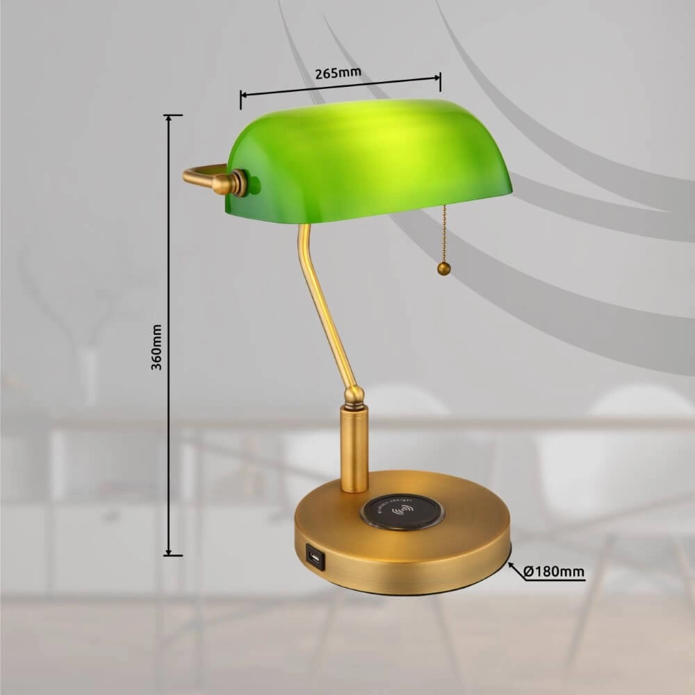 Lampe de bureau Antique avec chargeur sans fil Globo 9007371455362