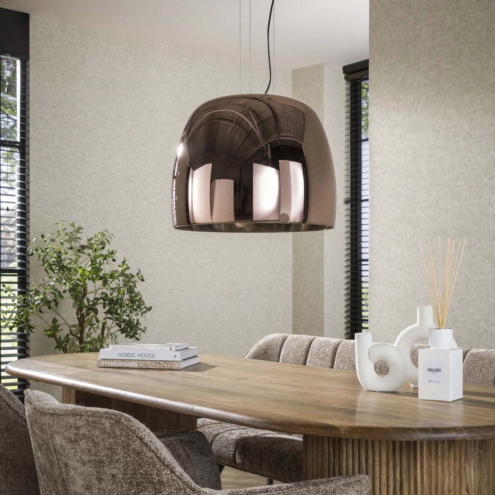Lampe suspendue en verre Drift Ø 48cm - verre cuivré Lyora 8716803512733