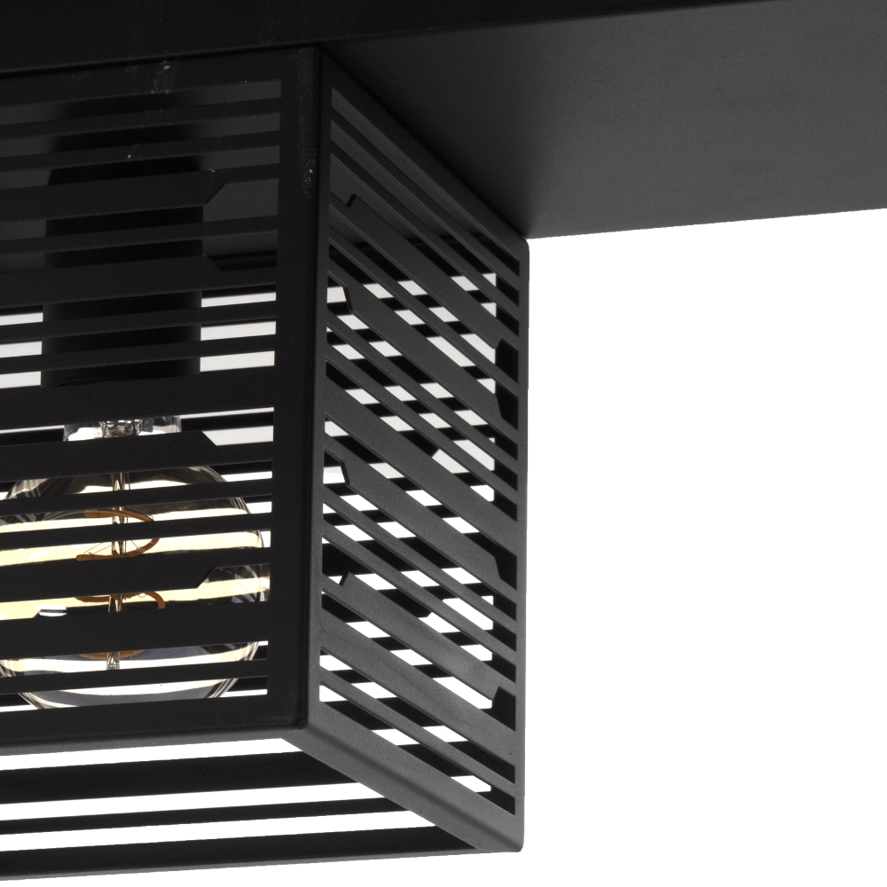 Plafonnier Piedritas noir - 2x E27 Eglo 9008606235711